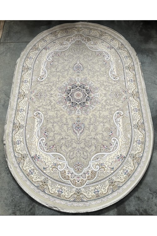 Иранский ковер Shahname 1500 269 Крем овал